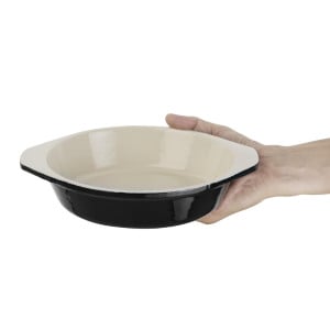 Plato de gratin redondo negro 750ml - Vogue - Fourniresto