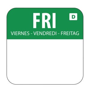 Etiquetas Solubles para Alimentos "Viernes" - Caja de 1000 - Vogue