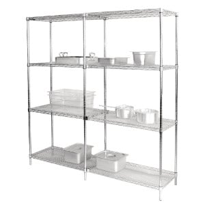 Set of 2 Metal Shelves - W 1220 x D 610mm - Vogue