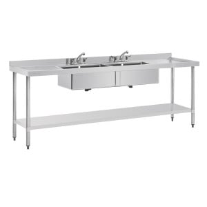 Stainless Steel Sink - W 2400 X D 600mm - Vogue