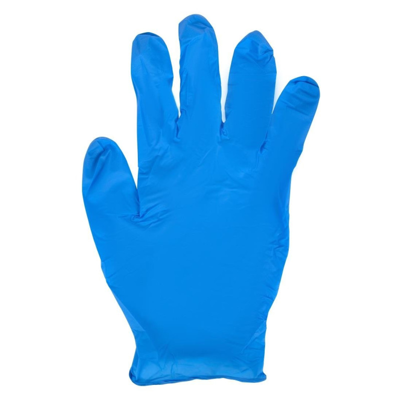 Guantes de Nitrilo sin Polvo Azules - Talla L - Lote de 100 - FourniResto