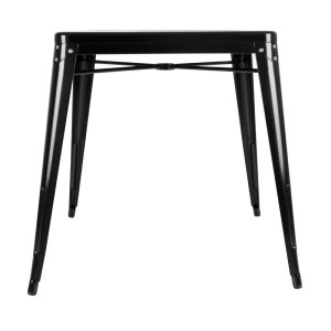 Mesa Bistró Cuadrada de Acero Negro - L 668 x P 668 mm - Bolero