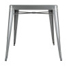 Mesa Cuadrada de Acero Gris Metalizado - L 668 x P 668 mm - Bolero