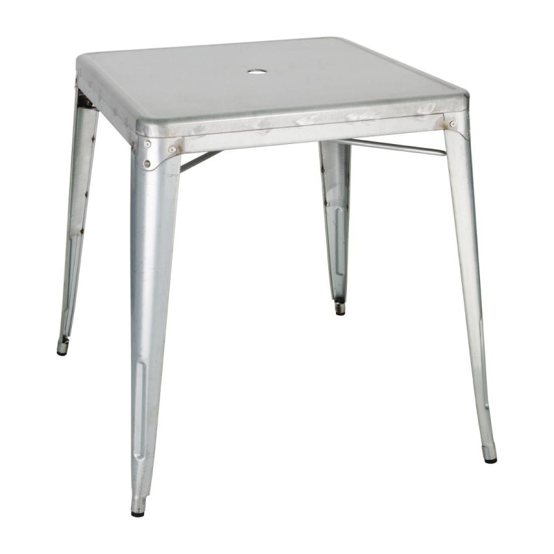 Mesa Cuadrada de Acero Gris - L 668 x P 668 mm - Bolero