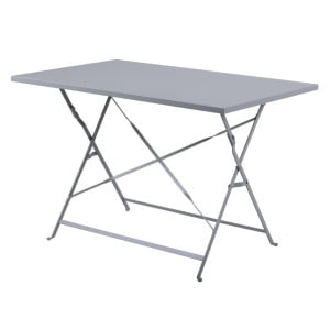 Folding Grey Terrace Table - 1100 x 700 mm - Bolero