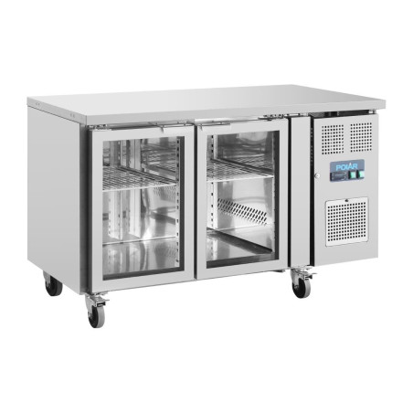 Mesa Refrigerada Positiva de 2 Puertas de Cristal - 205 L - Polar