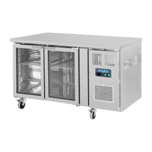 Mesa Refrigerada Positiva de 2 Puertas de Cristal - 205 L - Polar