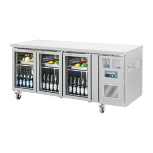 Mesa Refrigerada Positiva de 3 Puertas de Cristal - 358 L - Polar