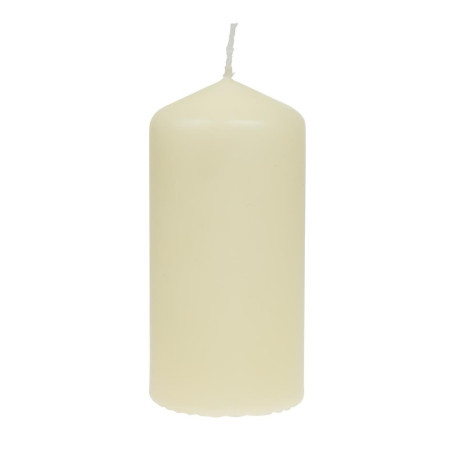 Velas Altas Cilíndricas Marfil 120mm - Lote de 12 Bolsius