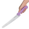 Cuchillo de repostería dentado violeta de 25 cm - Hygiplas - Resistente y práctico