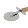 Stainless Steel Pizza Cutter - 65 mm Wooden Handle, Kitchen Craft Quality