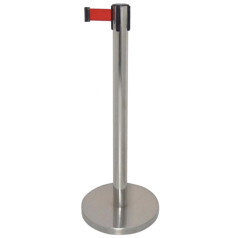 Barandilla Retráctil con Cinta Roja 3m Bolero, Acero Inoxidable Duradero - Seguridad y Flexibilidad. Barandilla Retráctil con Cinta Roja 3m Bolero, Acero Inoxidable Duradero - Seguridad y Flexibilidad.