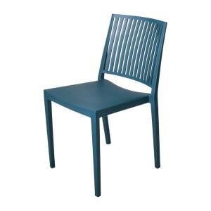 Chaises Empilables Polypropylène Bleu Baltimore - Confortable lot de 4