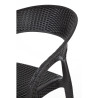 Black PP Wicker Wraparound Armchairs - Set of 4 Bolero Catering and Hospitality