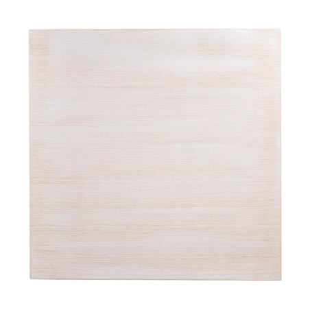 Tablero de Mesa Cuadrado Preperforado Vintage Blanco 700 mm Bolero - Madera de mimbre de alta calidad