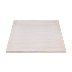 Tablero de Mesa Cuadrado Preperforado Vintage Blanco 700 mm Bolero - Madera de mimbre de alta calidad