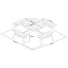 Mesa de Picnic de Madera Redonda 2000mm Rowlinson: Robusta & Elegante
