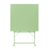 Mesa cuadrada plegable Bolero verde claro 600 mm de acero