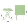 Folding square table Bolero light green 600 mm steel