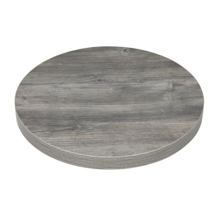 Round Melamine Grey Table Top 600 mm - Bolero, resistant and elegant