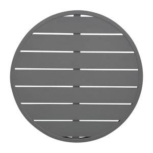 Mesa redonda de aluminio gris oscuro de 580 mm Bolero - Estilo moderno y resistencia