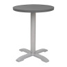 Mesa redonda de aluminio gris oscuro de 580 mm Bolero - Estilo moderno y resistencia