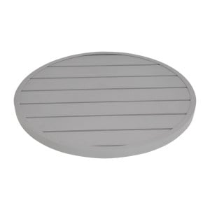 Mesa redonda de aluminio gris claro de 580 mm Bolero - Estilo moderno