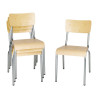 Silla de Madera Galvanizada - Lote de 4 Bolero