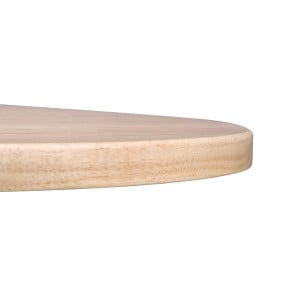 Mesa redonda de madera natural de 600 mm Bolero DY738 - Esencial para cocina profesional