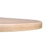 Mesa redonda de madera natural de 600 mm Bolero DY738 - Esencial para cocina profesional