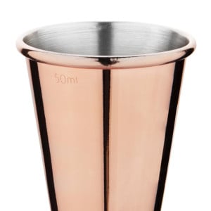 Medida de vaso cónico de cobre 25/50ml Olympia DR606 - Precisión y elegancia