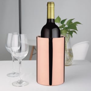 Enfriador de doble pared de cobre de 1 L Olympia - Mantén el vino fresco, elegancia asegurada.