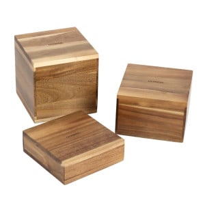 Réhausses en Acacia 50/100/150mm - Lote de 3 Olympia - Madera de acacia & Altura de presentación