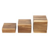 Réhausses en Acacia 50/100/150mm - Lote de 3 Olympia - Madera de acacia & Altura de presentación