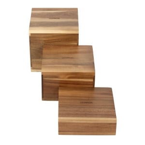 Réhausses en Acacia 50/100/150mm - Lote de 3 Olympia - Madera de acacia & Altura de presentación