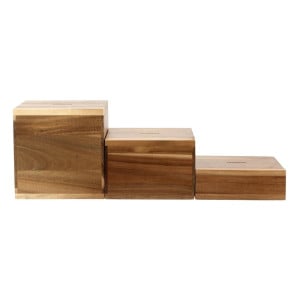 Réhausses en Acacia 50/100/150mm - Lote de 3 Olympia - Madera de acacia & Altura de presentación