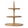 3-Level Acacia Wood Display Stand ø305x395 mm - Olympia