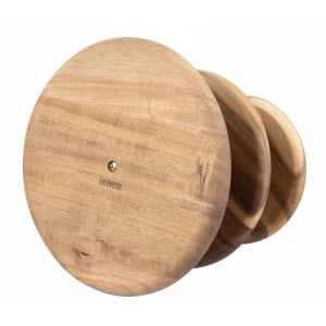 Expositor de 3 niveles de madera de acacia ø305x395 mm - Olympia