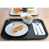 Plateau self-service anthracite Olympia 340 x 450 mm - Résistant et élégant