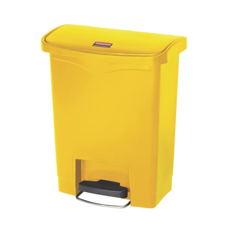 Cubo de basura amarillo de 30 litros Rubbermaid - Pedal frontal ultra resistente