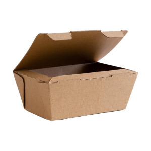 Cajas de alimentos microcanaladas compostables 110 x 150 mm - Paquete de 300, Vegware