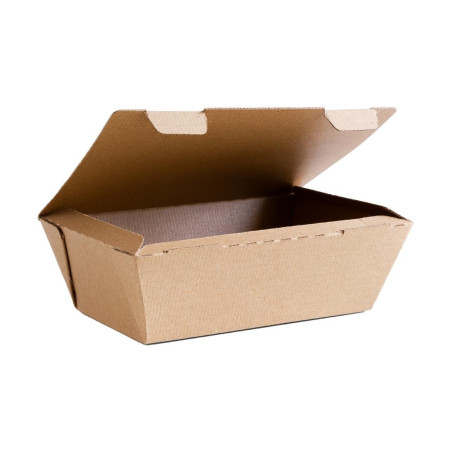 Cajas de alimentos microcanaladas compostables 130 x 195 mm - Lote de 300 Vegware