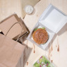 Pequeñas Cajas de Hamburguesa Compostables 112mm - Lote 150 Kraft Fiesta