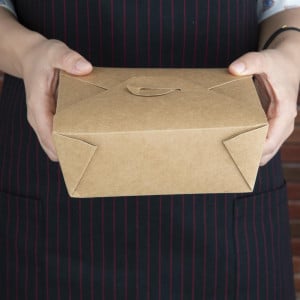 Cajas de alimentos de cartón compostables de 1200 ml - Lote de 200 | Ecológicas y prácticas