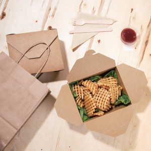 Compostable Cardboard Food Boxes 1200 ml - Pack of 200 | Eco-friendly & Practical