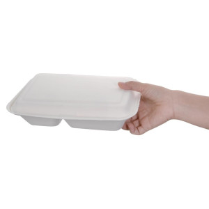 Cajas 2 Compartimentos de Bagazo Compostables 253 mm - Lote 200