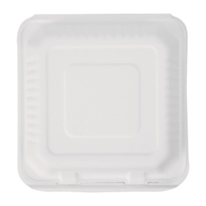 Cajas compostables Bagasse 223mm - Lote de 200, eco-responsables