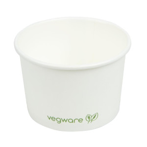 Recipientes para Alimentos Calientes Compostables 110 m - Lote de 1000 Vegware - Prácticos y Respetuosos con el Medio Ambiente