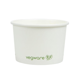 Recipientes para Alimentos Calientes Compostables 110 m - Lote de 1000 Vegware - Prácticos y Respetuosos con el Medio Ambiente