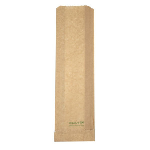 Bolsas de aperitivos calientes compostables Vegware 356 x 101 mm - Paquete de 500, FC897